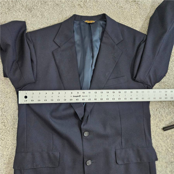 Brooks Brothers Men's Blazer Sport Jacket 100% Wool Makers Navy Blue Size 42R - Picture 11 of 14